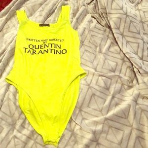 Neon green bodysuit